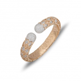 Rose Gold Diamond Cuff Bangle